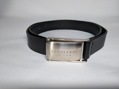 Trussardi Jeans Leather belt Black
