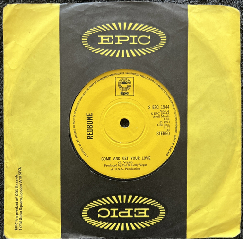 Redbone – Come And Get Your Love 7'' Vinyl 1974 CLEANED/TESTED EX VIDEO CLIP - Picture 2 of 7