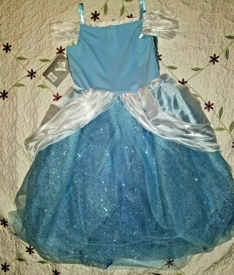 Authentic Disney Store Blue Cinderella Princess Dress Gown Costume NWT 9/10 - Image 4 of 4
