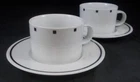 Sasaki Metropolis Black Lot of 2 Cup and Saucer Sets
