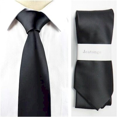 Mens 100% Solid Color Silk Neck Tie 58'' long (actual length varies 56'' to 60'')