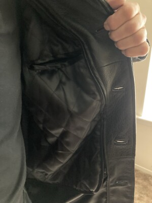 Sopranos HBO Leather Jacket Black Exclusive Logo Men's XXL | eBay
