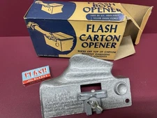 Vintage FLASH box opener, adjustable blade cutter with box of blades