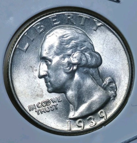 GEM UNC 1939 P Washington Quarter Strong Luster