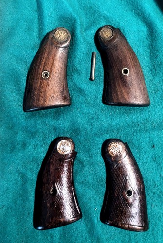 LOT OF TWO 2 ANTIQUE PAIRS OF SMITH & WESSON FACTORY K FRAME SQUARE BUTT GRIPS