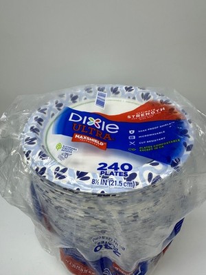 Dixie Ultra 8-1/2'' Paper Plates, 240-count Kitchen Party Supplies Disposable USA