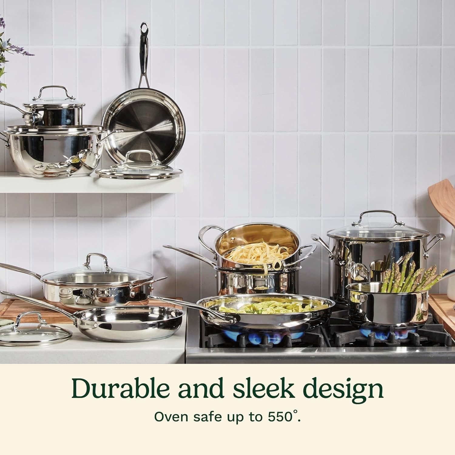 Cuisinart 17-Piece Stainless Steel Cookware Set, Chef'S Classic Steel Collection alternate view 2