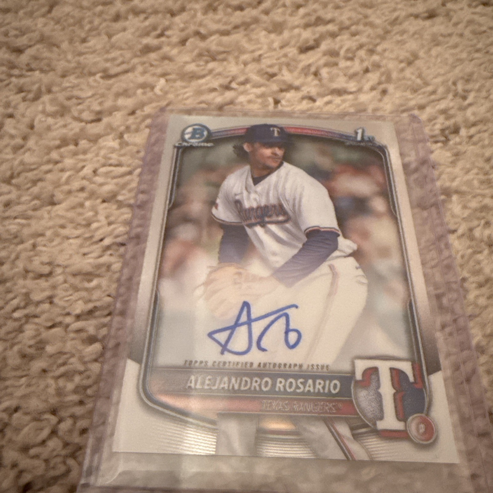 2025 Bowman Chrome Alejandro Rosario 1st Chrome Auto Rangers