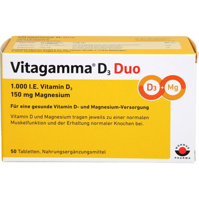 VITAGAMMA D3 Duo 1.000 I.E Vit.D3 150mg Magnes.NEM 50 St PZN11141175