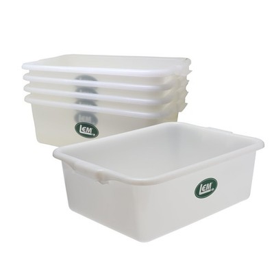Meat Lug Heavy Duty Large Plastic Storage Containers HDPE White 5 Pack Products