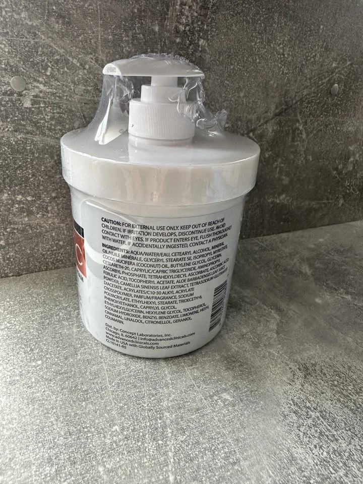 ADVANCED CLINICALS VITAMIN C ADVANCED BRIGHTENING CREAM - 454G 100% Genuine - Image 2 of 4