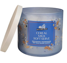 NEW Bath  Body Works Milk Bar Cereal Milk Soft Serve 3-Wick Candle, 14.5 OZ