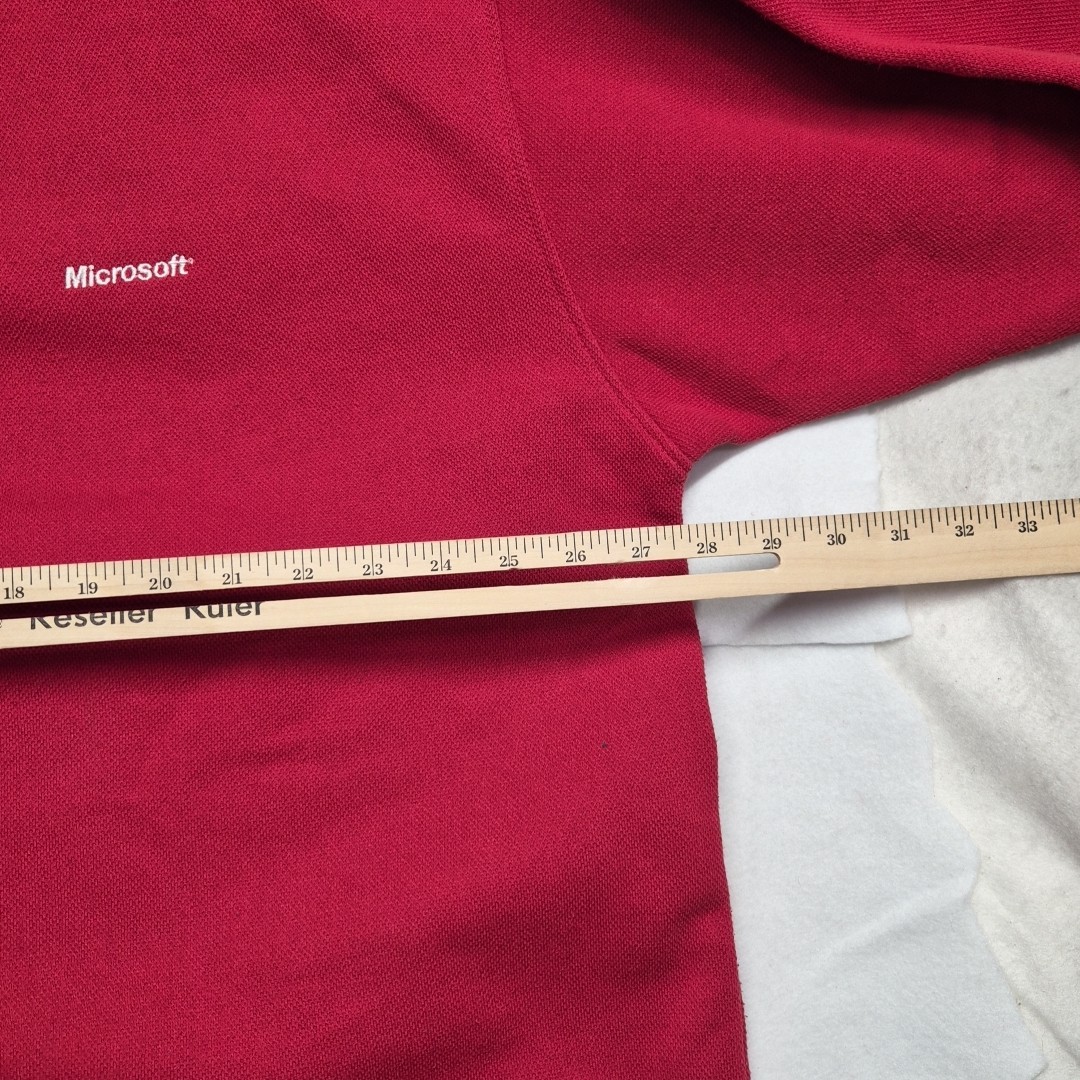 VTG 90s Microsoft Computer Worker Red Diport USA … - image 4