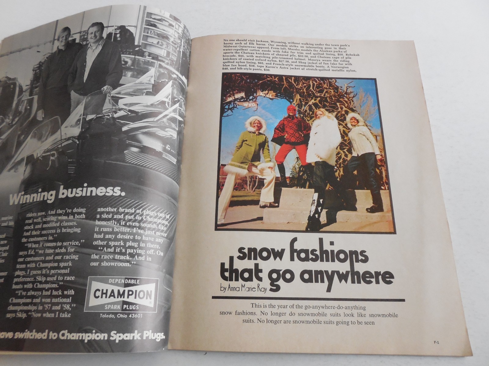 Snow Goer Trade snowmobile dealer magazine Sept. 1972 vintage Speedway Moto-Ski