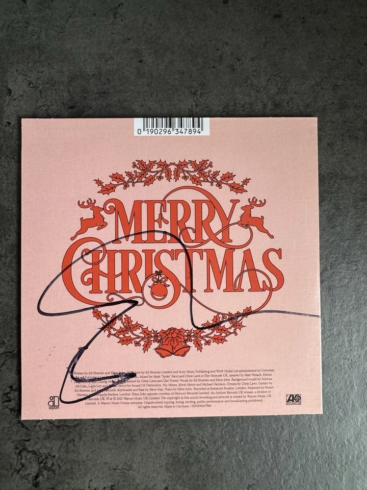 Ed Sheeran & Elton John - Merry Christmas *SIGNED* 2021 CD Single NEW! RARE! Foto 2 de 4