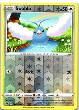 Pokemon TCG Swablu 48/73 Champion's Path Reverse Holo NM