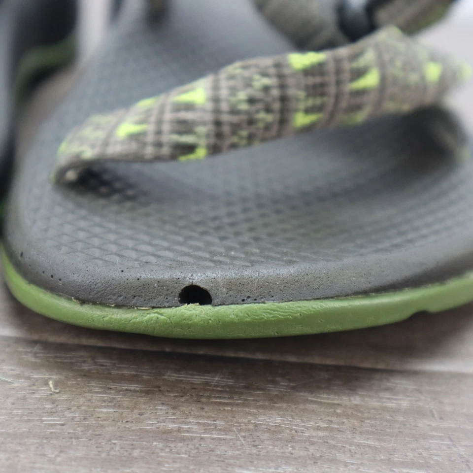 Sandalias Chaco Z71 Zapatos de Senderismo Correas al Aire Libre Verde Comodidad - Niños Talla 3 Foto 4 de 4