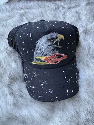 AMIRI Vintage Trucker Hat | Black | One Size | Adjustable Eagle California Cap
