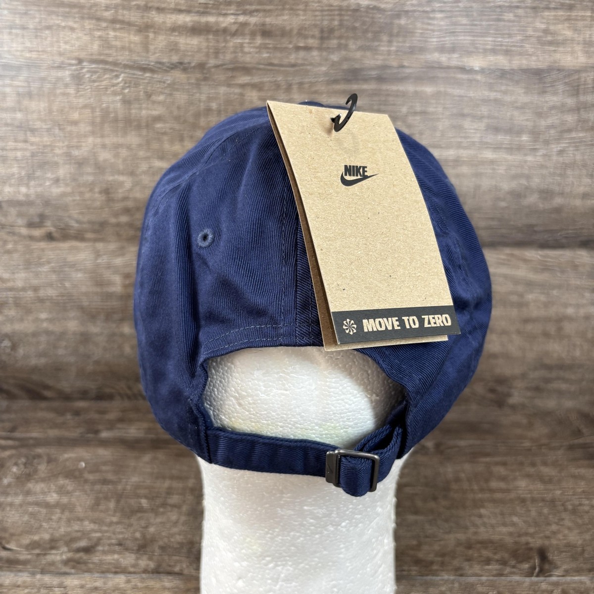 Nike Club Unstructured Futra Wash Strapback Hat Adult M/L Navy