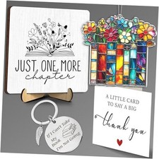 Just One More Chapter Book Lover Gift Set   Thank You 4.7L" x 4.7W" Book 1