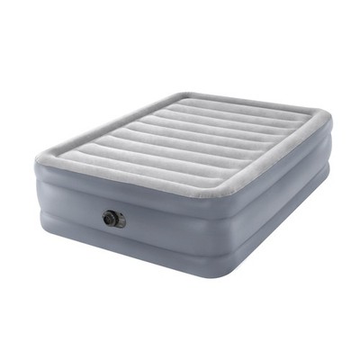 Intex 20'' Queen Dura-Beam Deluxe Raised Air Bed Mattress with Built-in Pump.