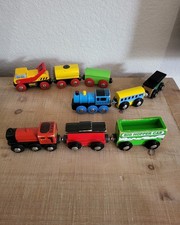 Some Toy Wooden Trains Mixed Lot Brio Sweden And Others