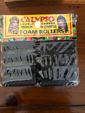 Calypso Foam Hair Rollers 12-Pack 3/4 in Barrel, Medium Foam, Black