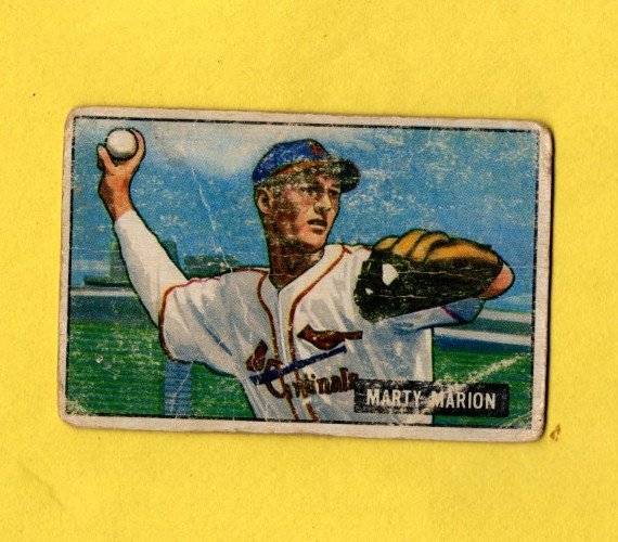 1951 Bowman Marty Marion #34 St. Louis Cardinals Filler FREE SHIPPING
