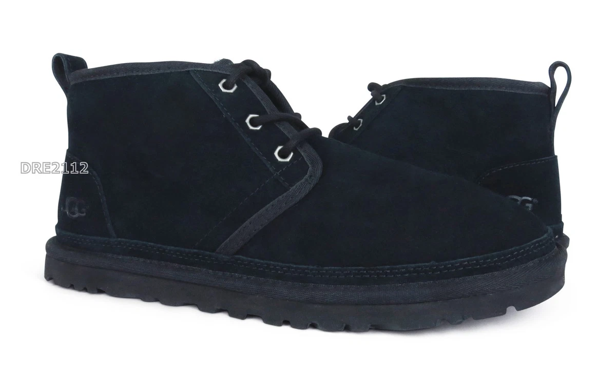 UGG 3236 Neumel Fur Chukka Boots Men Sz 10 Suede Wool Ankle Black Comfort Shoes UGG Mens Neumel Boots 3236-BLK Black | Premium Lounge NY main image 2