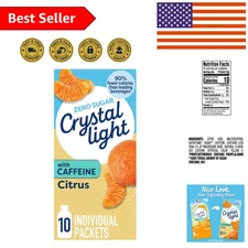 Naturally Flavored Citrus Drink Mix with Caffeine – 10 Calorie-Friendly Packets