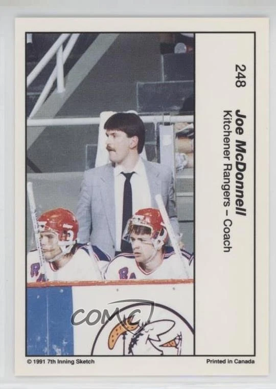 1990-91 7th Inning Sketch OHL Joe McDonnell #248 - Image 2 of 2