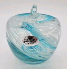 Blenko Limited Release 882 Fritted Apple-Aqua and White Frit, 1st Quality