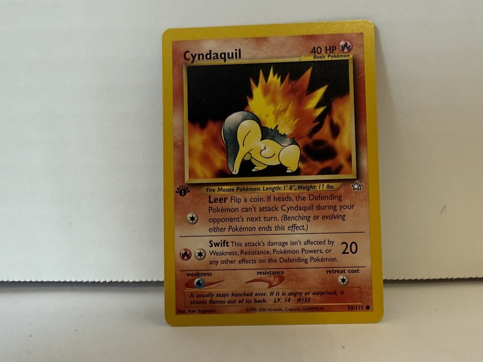 Cyndaquil 56/111 Neo Genesis Regular Pokémon TCG Lightly Played LP