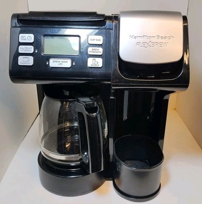 Hamilton Beach FlexBrew Trio 12 Cups Filter Coffee Machine 49902 Tested & Works