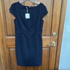 Talbots Sheath Dress Size 8 Navy 