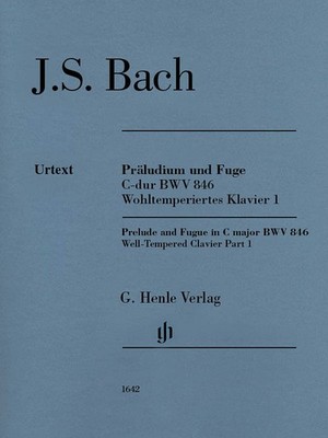 J.S. Bach Prelude Fugue C Major BWV 846 Piano Henle Urtext Sheet Music Book