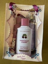 Bath Body Works Sweetheart Cherry 4pc Set Body Lotion, Wash, Mist, Hand Cream