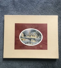 Thomas Kinkade Painter Of Light Duets Blessings of Autumn Deer Creek Cottage