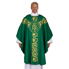 Chasuble Vestment Embroidered Roma Collection Green New