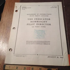 O B McClintock Bombsight Indicator Pilot Director Service & Parts Booklet 