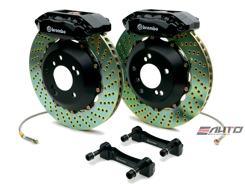 Brembo Front GT BBK Brake 4piston Caliper Black 328x28 Drill Disc