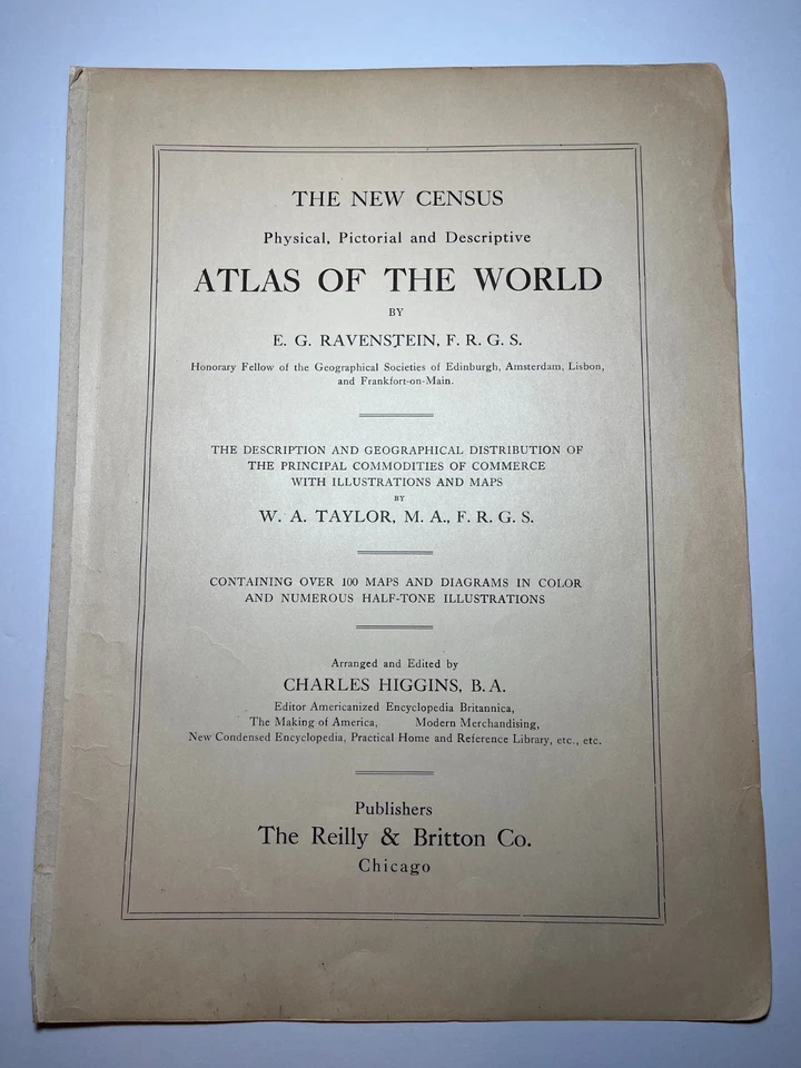 Mapa de AMÉRICA DEL SUR 1911 fm 1911 Nuevo Censo Atlas Mundial VER DESCRIPCIÓN Foto 2 de 3