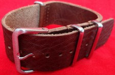 New Mens Easy ONE PIECE 22mm REGULAR TO EXTRA LONG Watch Band Brown Leather