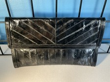 Vintage Large eel skin clutch purse w/ magnetic clasp