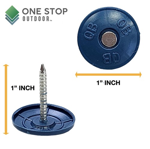 2000 Pack Round Plastic Cap Nail 1 Inch Roofing Nails Galvanized Tar Paper Na... - Picture 2 of 3