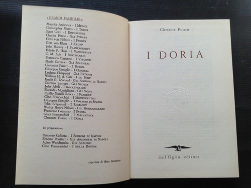 Fusero Clemente, I DORIA, Dall'Oglio, Grandi Famiglie, 1973 - Foto 2 di 3