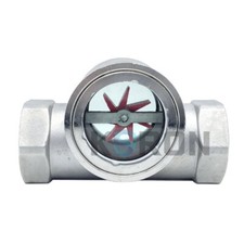 NPT 1/4-2'' Eccentric Impeller Sight Glass Water Flow Indicator Meter DN8-50mm