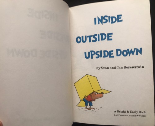 INSIDE OUTSIDE UPSIDE DOWN ~Berenstain ~1960’s Matte Children's Dr. Seuss Book - Picture 3 of 4