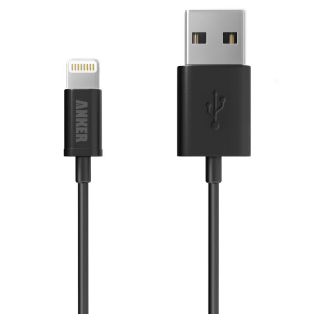 3ft Bulletproof Anker USB Apple Cable MFi Certified for iPhone 6//5s//iPad BK