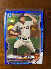 2021 Bowman Draft Sapphire Matt Mikulski #BDC-179 1st Prospect Giants